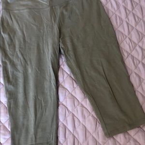 Army green biker shorts